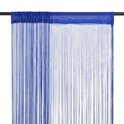 vidaXL Rideau en fils 2 pcs 140 x 250 cm Bleu