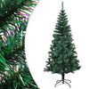 vidaXL Sapin de No&euml;l artificiel pointes iridescentes Vert 210 cm PVC