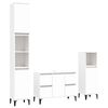 vidaXL Ensemble de meubles salle de bain 3 pcs blanc bois d'ing&eacute;nierie
