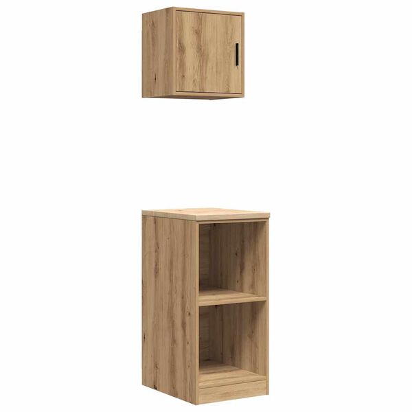 vidaXL Armoires garage 2 pcs ch&ecirc;ne artisanal bois d'ing&eacute;nierie