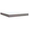 vidaXL Sommier &agrave; lattes de lit avec matelas Taupe 180x200 cm Tissu