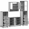 vidaXL Ensemble de meubles de salle de bain 4 pcs sonoma gris