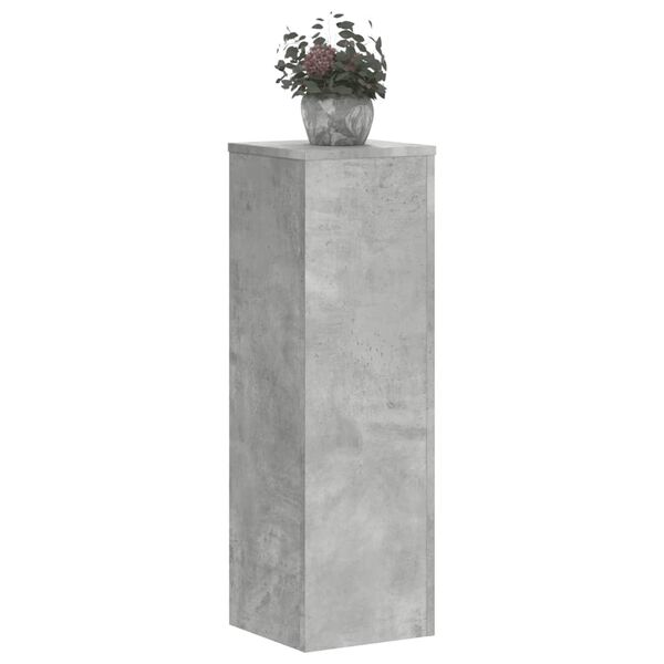 vidaXL Supports pour plantes 2 pcs gris b&eacute;ton bois d'ing&eacute;nierie