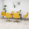 vidaXL Chaises pivotantes &agrave; manger lot de 6 jaune velours