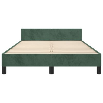 vidaXL Cadre de lit sans matelas vert foncé 120x200 cm velours