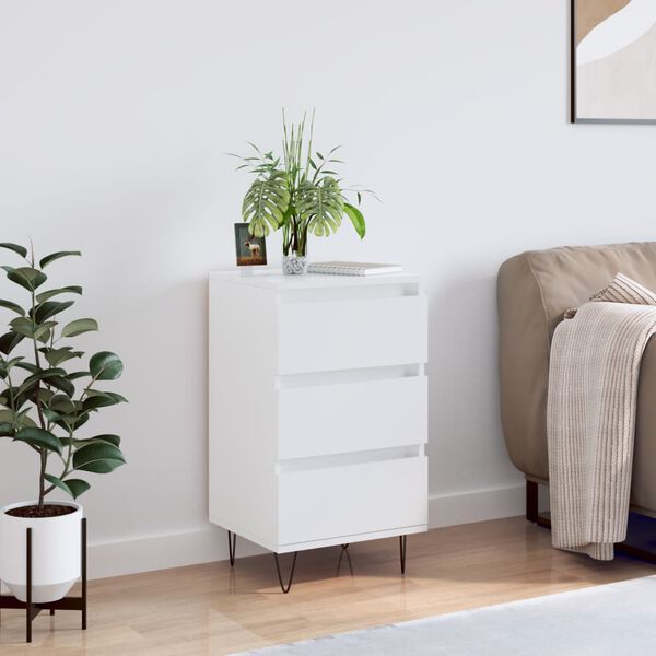 vidaXL Buffet blanc 40x35x70 cm bois d&rsquo;ing&eacute;nierie