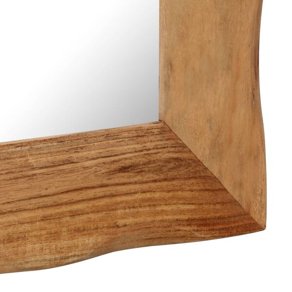 vidaXL Miroir cosm&eacute;tique 50x50 cm Bois solide d'acacia