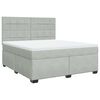 vidaXL Sommier &agrave; lattes de lit et matelas Gris clair 180x200cm Velours