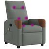 vidaXL Fauteuil inclinable de massage en tissu gris fonc&eacute;