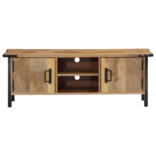 vidaXL Meuble TV 110x35x40 cm bois massif de manguier