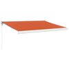 vidaXL Auvent r&eacute;tractable orange et marron 3,5x2,5m tissu et aluminium