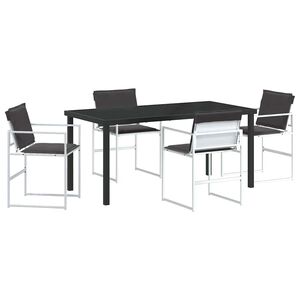 vidaXL Ensemble de salle &agrave; manger pour jardin 5 pcs Blanc