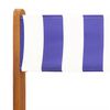 vidaXL Ensemble de bistro 3 pcs bleu et blanc tissu et bois massif