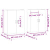 vidaXL Armoires murales 2 pcs ch&ecirc;ne fum&eacute; 69,5x34x90 cm