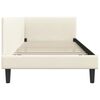 vidaXL Cadre de lit d'angle Cr&egrave;me 80 cm x 200 cm VeloursetContreplaqu&eacute;