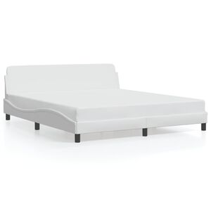 vidaXL Cadre de lit Dover blanc 180x200 cm similicuir