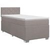 vidaXL Lit boxspring avec matelas Taupe 90 x 200 cm Tissu