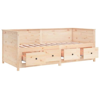 vidaXL Lit de jour sans matelas 90x200 cm bois de pin massif