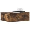 vidaXL Table de chevet flottante Ch&ecirc;ne fum&eacute; 40x30x15 cm