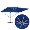 vidaXL Parasol Roma à Bras Déporté Bleu et Noir 352 x 251 x 265 cm