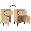 vidaXL Tables de chevet 2 pcs ch&ecirc;ne sonoma 40x35x70 cm
