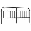 vidaXL T&ecirc;te de lit m&eacute;tal noir 193 cm