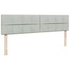 vidaXL Cadre de lit ottoman avec matelas gris clair 200x200 cm velours