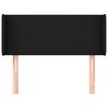vidaXL T&ecirc;te de lit avec oreilles Noir 103x16x78/88 cm Tissu