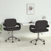 vidaXL Chaises pivotantes &agrave; manger lot de 2 noir similicuir