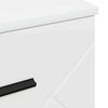 vidaXL Cabinet de chevet avec tiroir Blanc brillant 38 x 38 x 66 cm