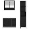vidaXL Ensemble de mobilier de salle de bain 3 pcs Ch&ecirc;ne noir