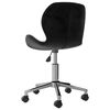 vidaXL Chaises &agrave; manger pivotantes lot de 4 Noir Velours