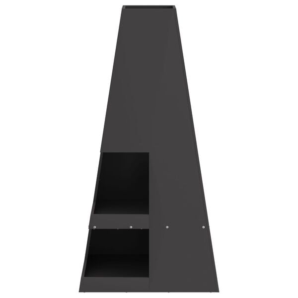 vidaXL Braise Noir 50 x 50 x 100 cm Acier