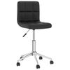 vidaXL Chaises pivotantes &agrave; manger lot de 4 noir similicuir