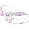 vidaXL Lit de Rangement Gris Sonoma 160 x 200 cm Bois d'ing&eacute;nierie