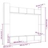 vidaXL Ensemble de meubles TV 8 pcs Blanc Bois d'ingénierie