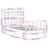 vidaXL Lit biblioth&egrave;que sans matelas cire marron 100x200 cm pin massif