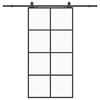 vidaXL Porte coulissante kit de quincaillerie noir 102,5x205 cm