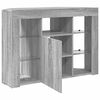 vidaXL Meuble TV LED d'Angle Gris Sonoma 100x40x68cm Bois d'ing&eacute;nierie