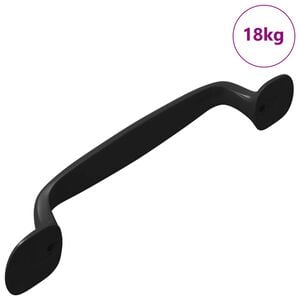 vidaXL Poign&eacute;e de meuble 250 pc Noir 130 x 19,4 x 22,3 mm Aluminium