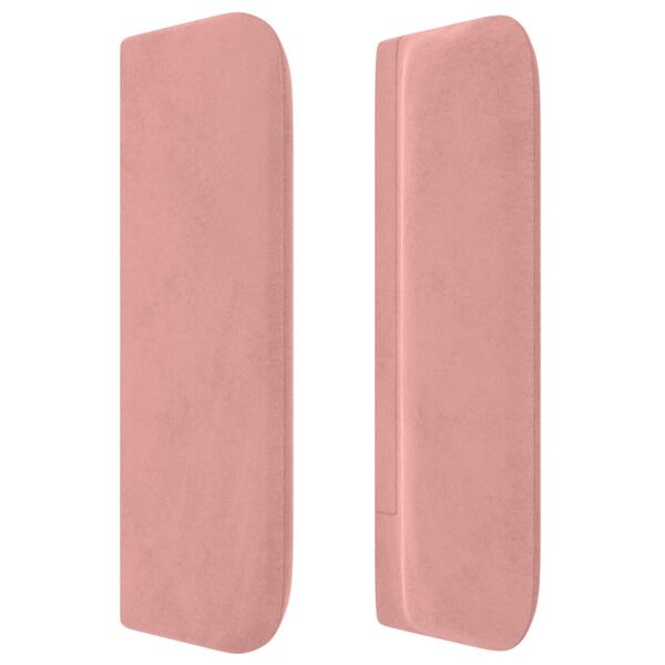 vidaXL T&ecirc;te de lit avec oreilles Rose 163x16x78/88 cm Velours
