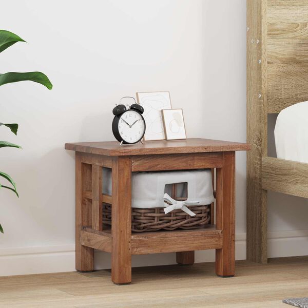vidaXL Table d'appoint Marron Bois massif d'acajou