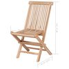 vidaXL Ensemble à manger d'extérieur pliable 7 pcs Bois solide de teck