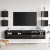 vidaXL Meubles TV muraux 4 pcs Noir brillant 30,5x30x30 cm
