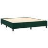 vidaXL Sommier &agrave; lattes de lit et matelas Vert fonc&eacute; 180x200cm Velours