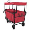 vidaXL Chariot &agrave; Main Pliable Rouge 105 x 56,5 x 116 cm Tissu Oxford
