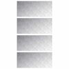 vidaXL Nez de marche Rectangulaire 4 pcs Argent&eacute; 90 x 40 cm Aluminium