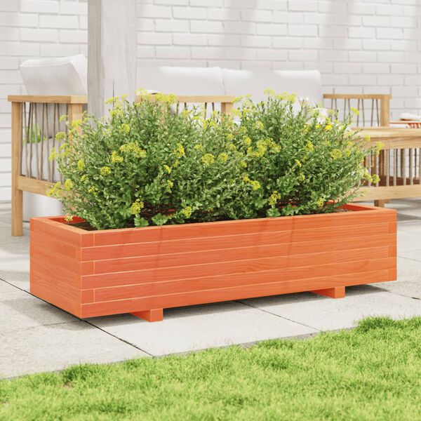 vidaXL Jardini&egrave;re cire marron 110x40x26,5 cm bois de pin massif