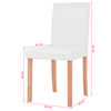 vidaXL Table et chaises 5 pcs Cuir synth&eacute;tique Ch&ecirc;ne Couleur cr&egrave;me