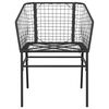 vidaXL Ensemble &agrave; manger de jardin 5 pcs noir r&eacute;sine tress&eacute;e verre